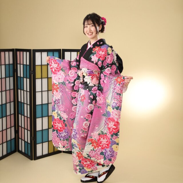 札幌市の前撮り写真 振袖 はかまレンタル白い写真館ミズノ衣裳部 清田区 豊平区